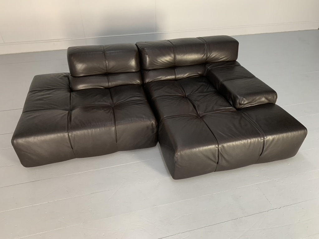 B&B Italia "Tufty Time" L-Shape Sofa - In Brown Leather - Image 6