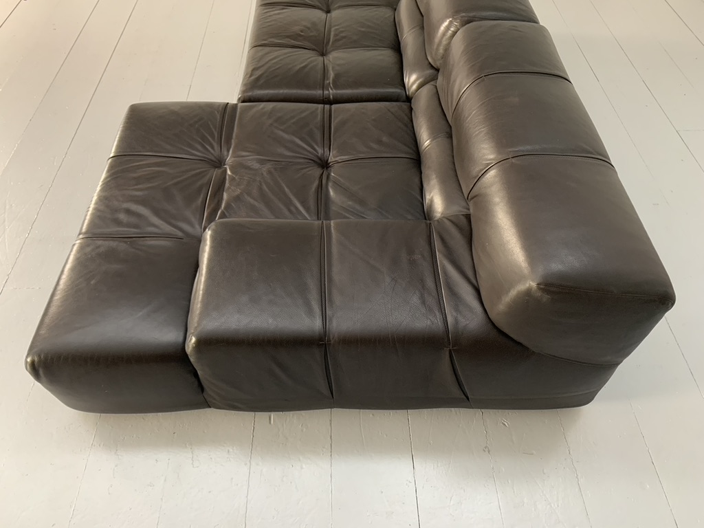 B&B Italia "Tufty Time" L-Shape Sofa - In Brown Leather - Image 11