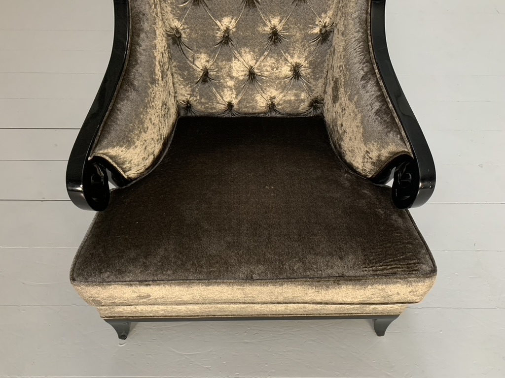 Christopher Guy "Majestic" Armchair - In Grey Velvet - Image 9