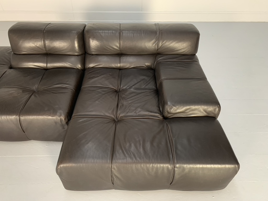 B&B Italia "Tufty Time" L-Shape Sofa - In Brown Leather - Image 9