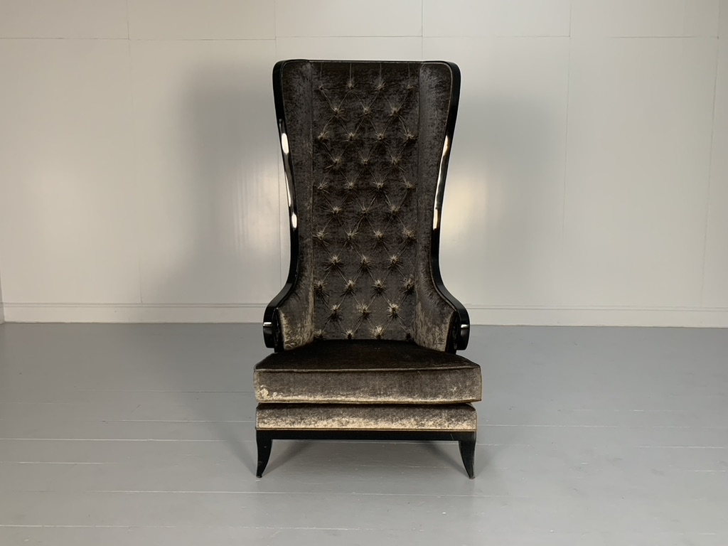 Christopher Guy "Majestic" Armchair - In Grey Velvet