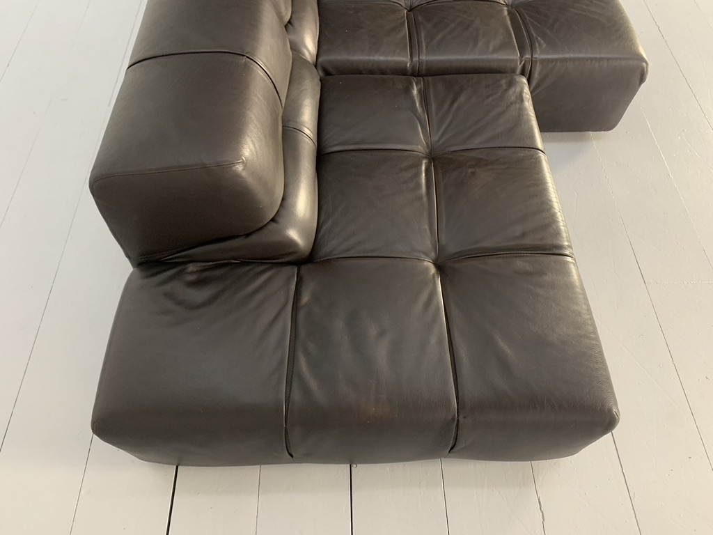 B&B Italia "Tufty Time" L-Shape Sofa - In Brown Leather - Image 10