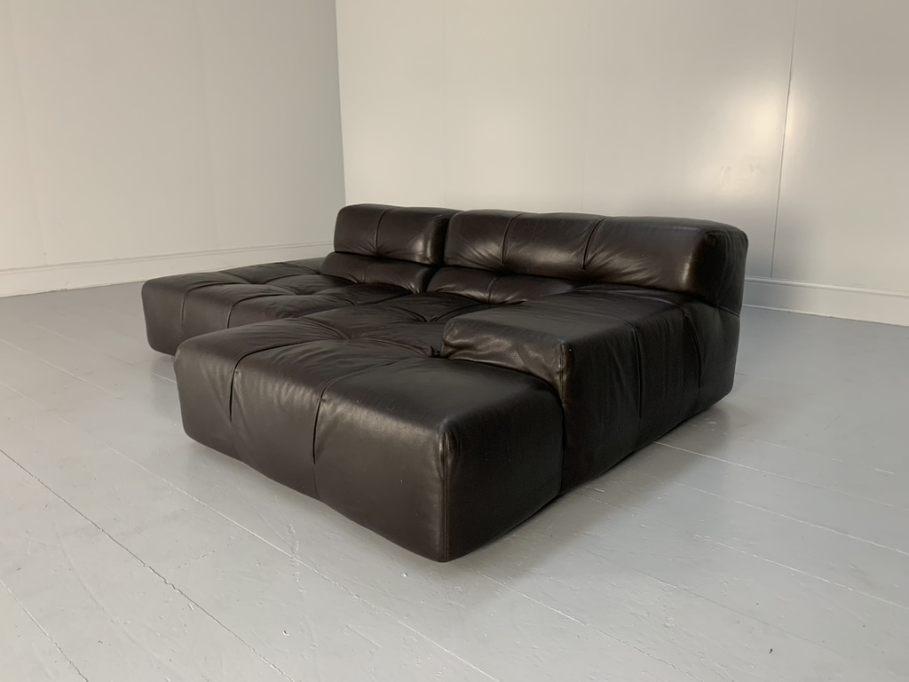 B&B Italia "Tufty Time" L-Shape Sofa - In Brown Leather - Image 3