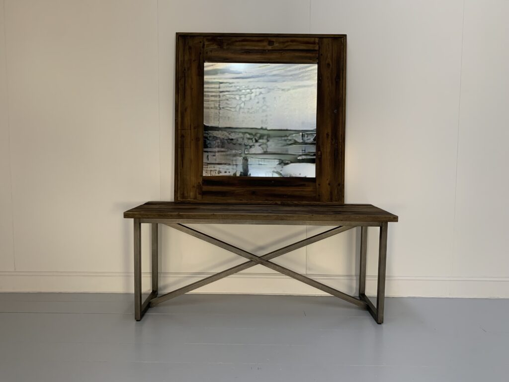Timothy Oulton "Axel" Large Wall Mirror & Console Table