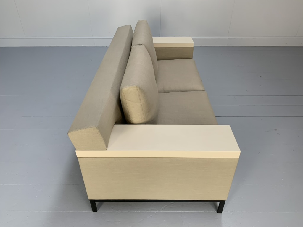 Christian Liaigre "Beluga" 2.5-Seat Sofa - In Linen Fabric - Image 8