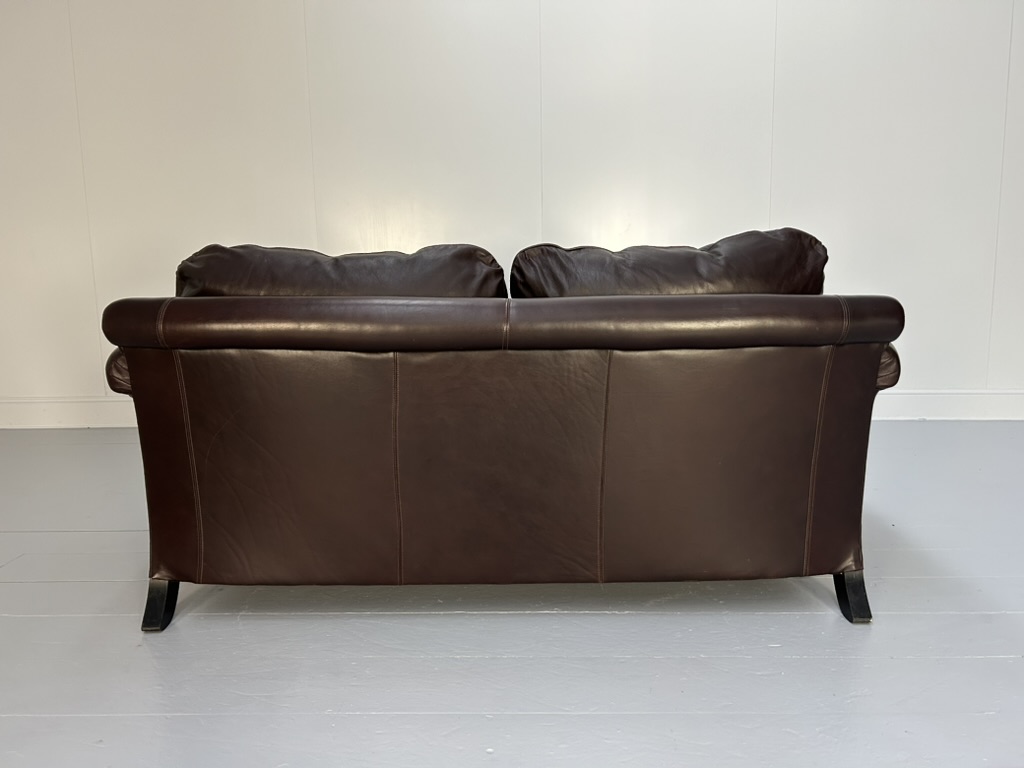 Duresta "New Plantation" 2.5-Seat Sofa - In Dark Brown Leather - Image 4
