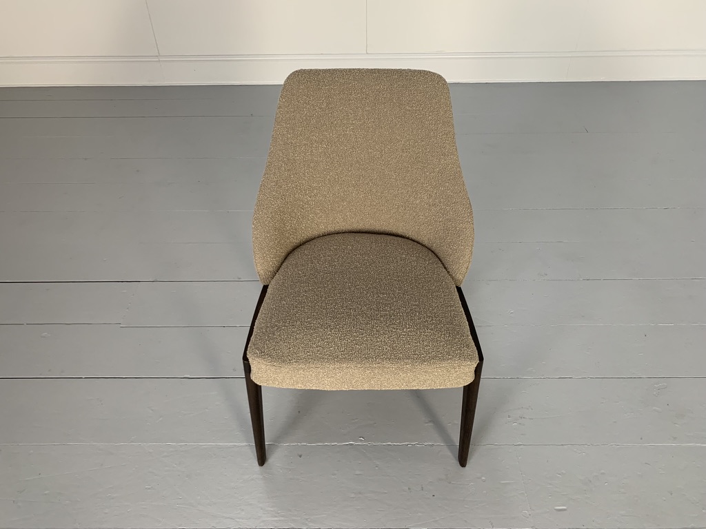 4 Molteni & C "Chelsea" Dining Chairs in Taupe "Boucle" Wool - Image 11