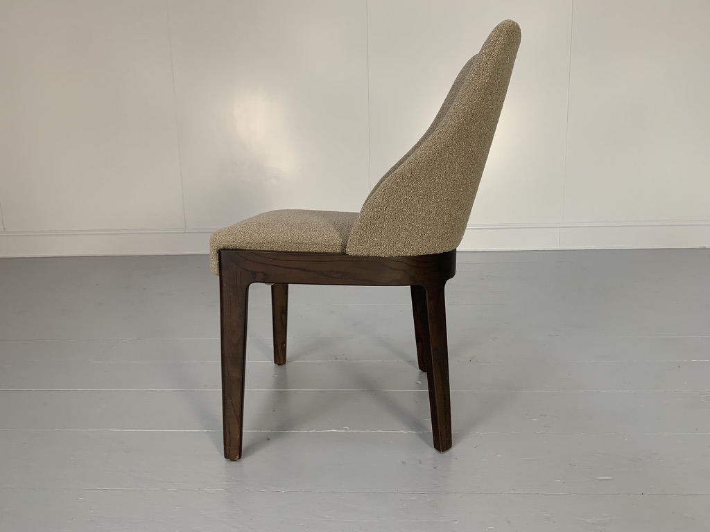 4 Molteni & C "Chelsea" Dining Chairs in Taupe "Boucle" Wool - Image 10