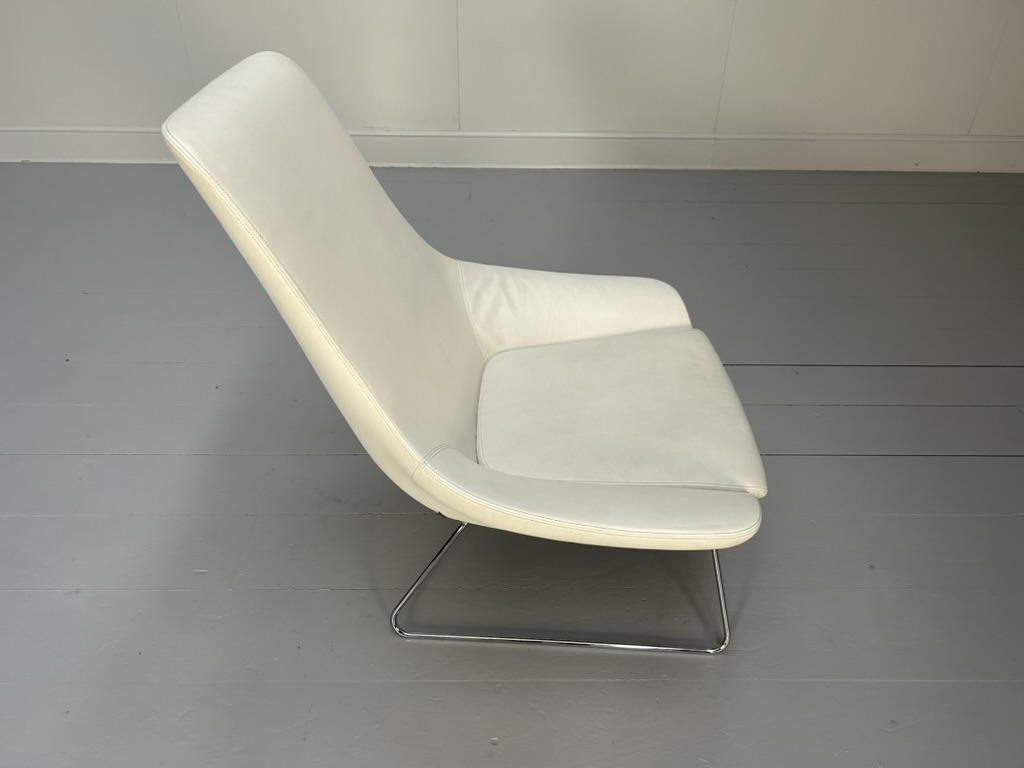 Walter Knoll "Flow" Armchair - In White Leather - Image 8