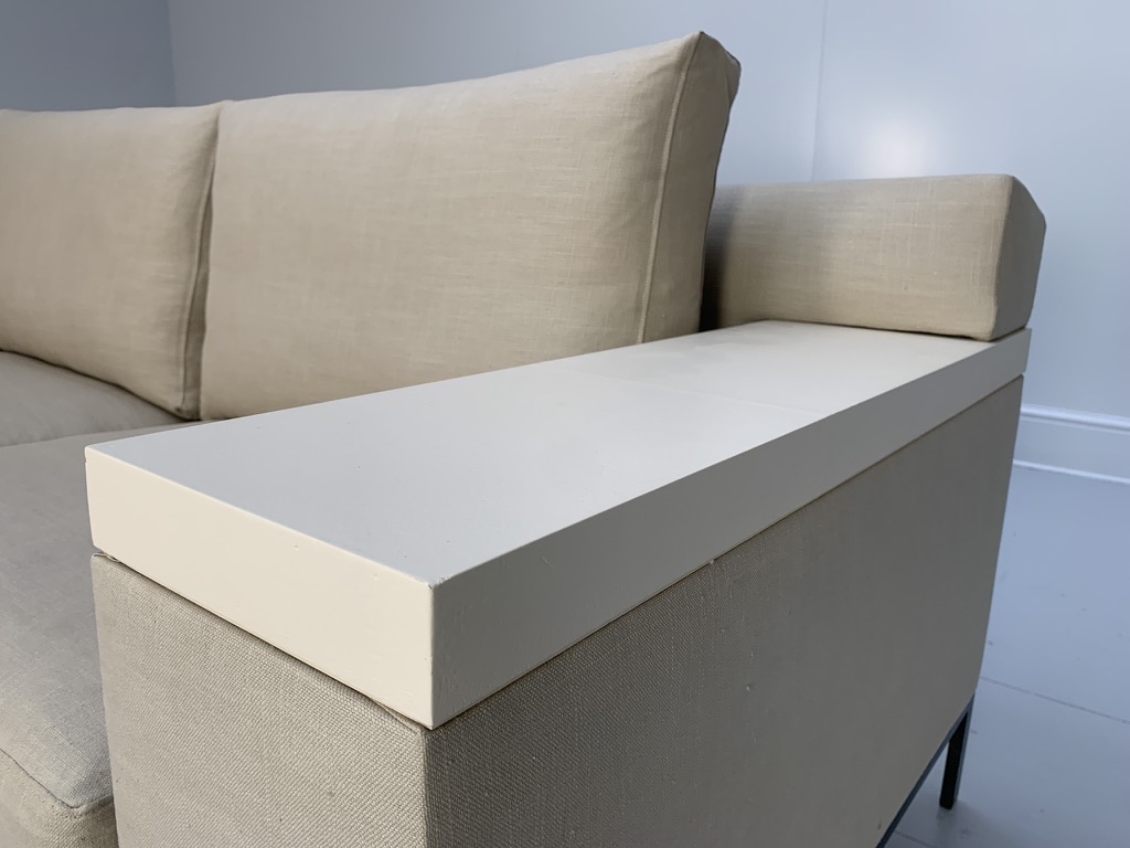 Christian Liaigre "Beluga" 2.5-Seat Sofa - In Linen Fabric - Image 13