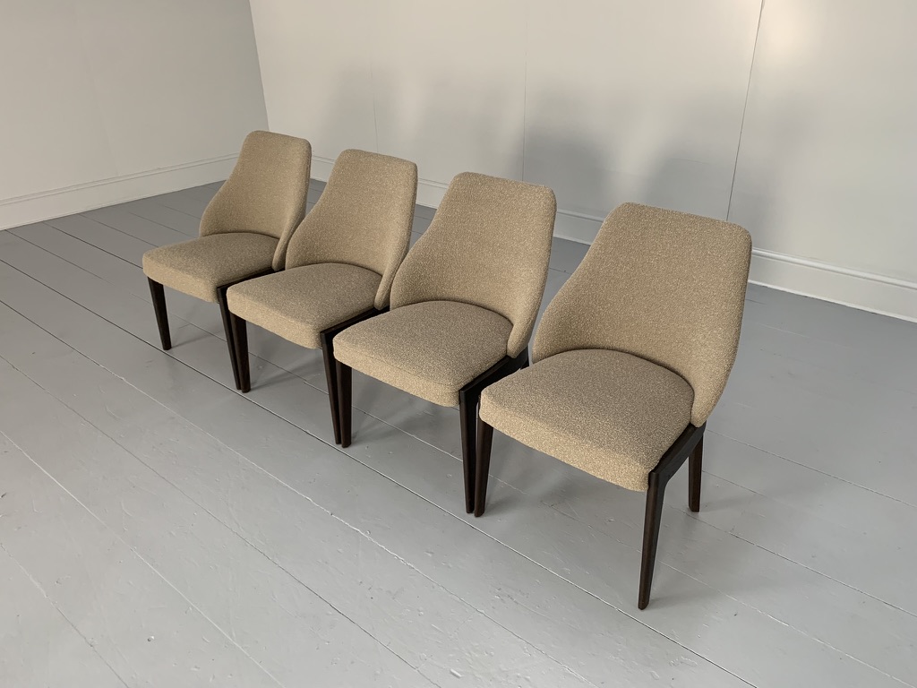 4 Molteni & C "Chelsea" Dining Chairs in Taupe "Boucle" Wool - Image 5
