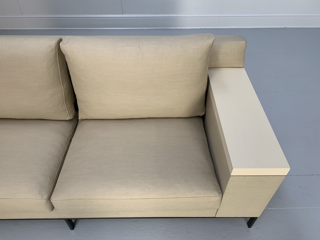 Christian Liaigre "Beluga" 2.5-Seat Sofa - In Linen Fabric - Image 11