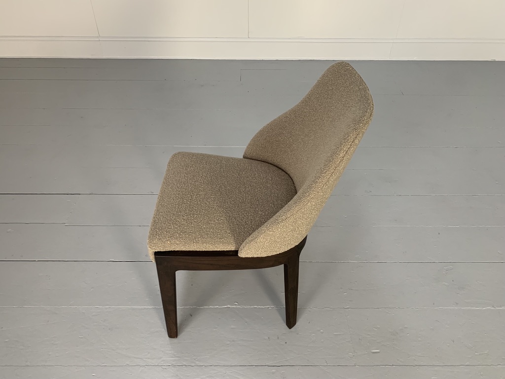 4 Molteni & C "Chelsea" Dining Chairs in Taupe "Boucle" Wool - Image 13