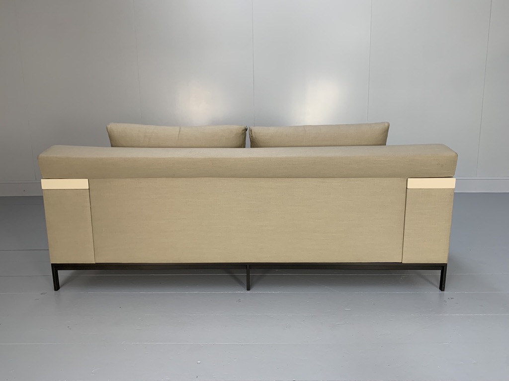 Christian Liaigre "Beluga" 2.5-Seat Sofa - In Linen Fabric - Image 3