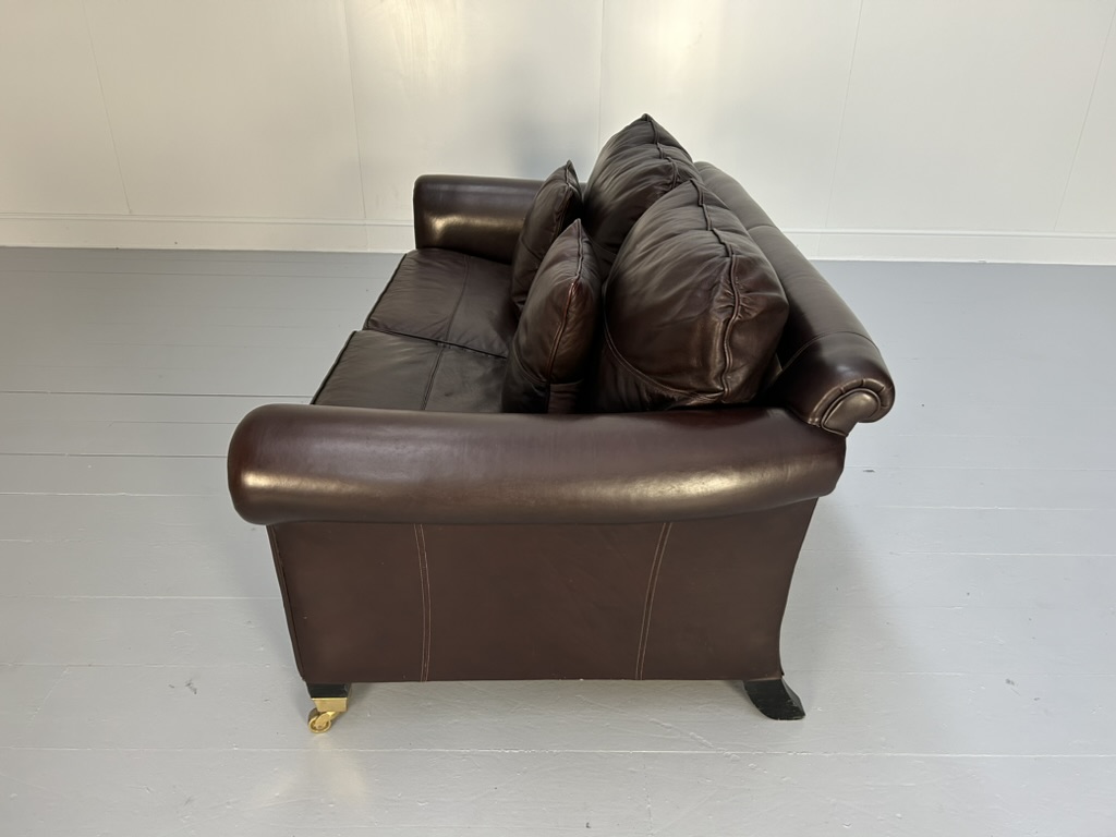 Duresta "New Plantation" 2.5-Seat Sofa - In Dark Brown Leather - Image 9