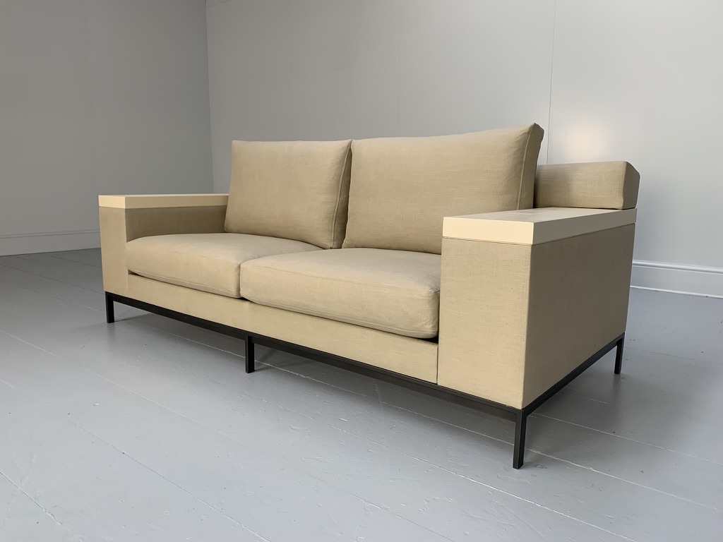 Christian Liaigre "Beluga" 2.5-Seat Sofa - In Linen Fabric - Image 6