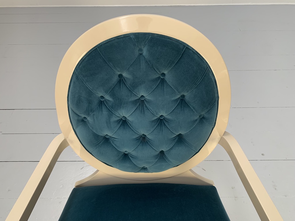 Fendi Casa Occasional/Bedroom Armchair - In Blue Velvet - Image 10