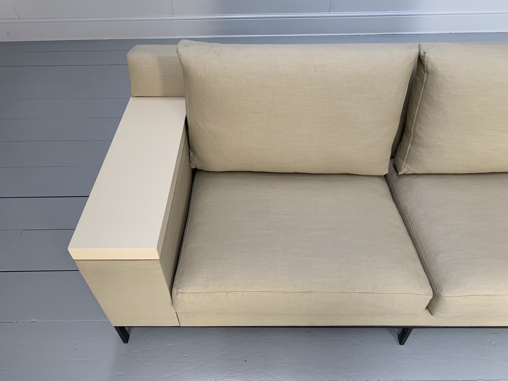 Christian Liaigre "Beluga" 2.5-Seat Sofa - In Linen Fabric - Image 10
