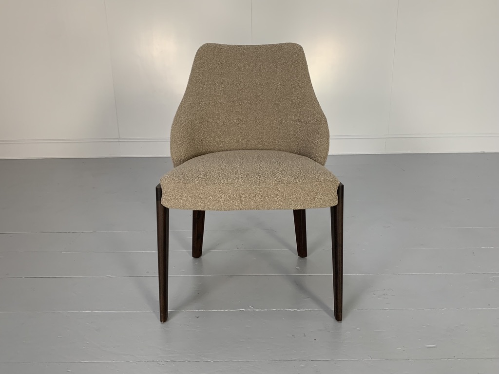 4 Molteni & C "Chelsea" Dining Chairs in Taupe "Boucle" Wool - Image 7