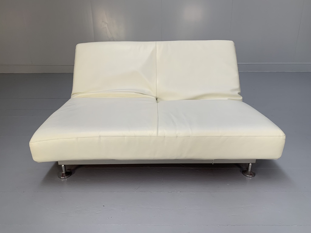 Edra "Damier" Multifunction Sofa Chaise - In White Leather