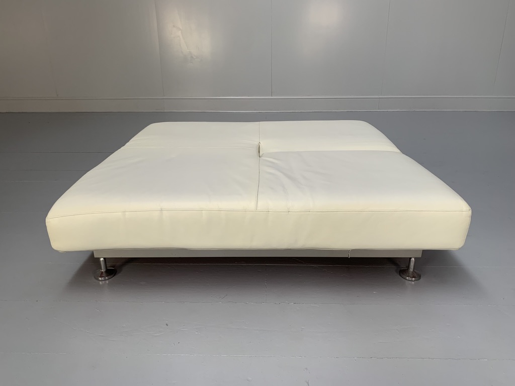 Edra "Damier" Multifunction Sofa Chaise - In White Leather - Image 11