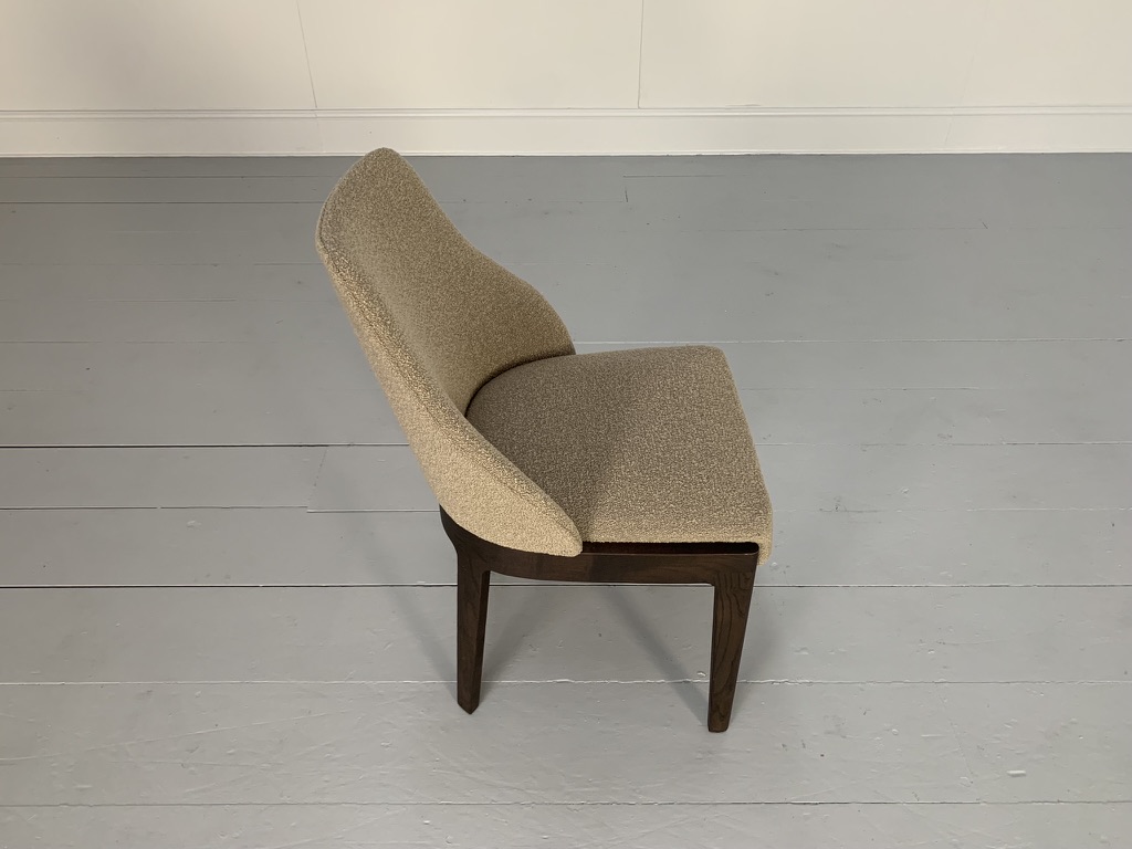 4 Molteni & C "Chelsea" Dining Chairs in Taupe "Boucle" Wool - Image 12