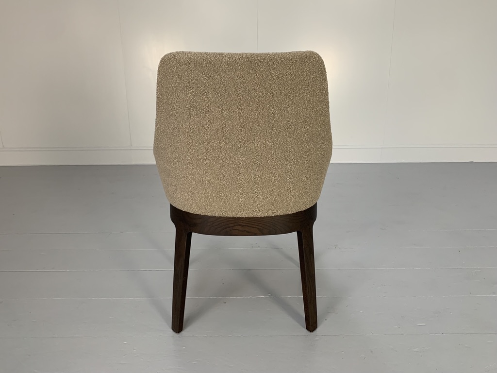 4 Molteni & C "Chelsea" Dining Chairs in Taupe "Boucle" Wool - Image 8