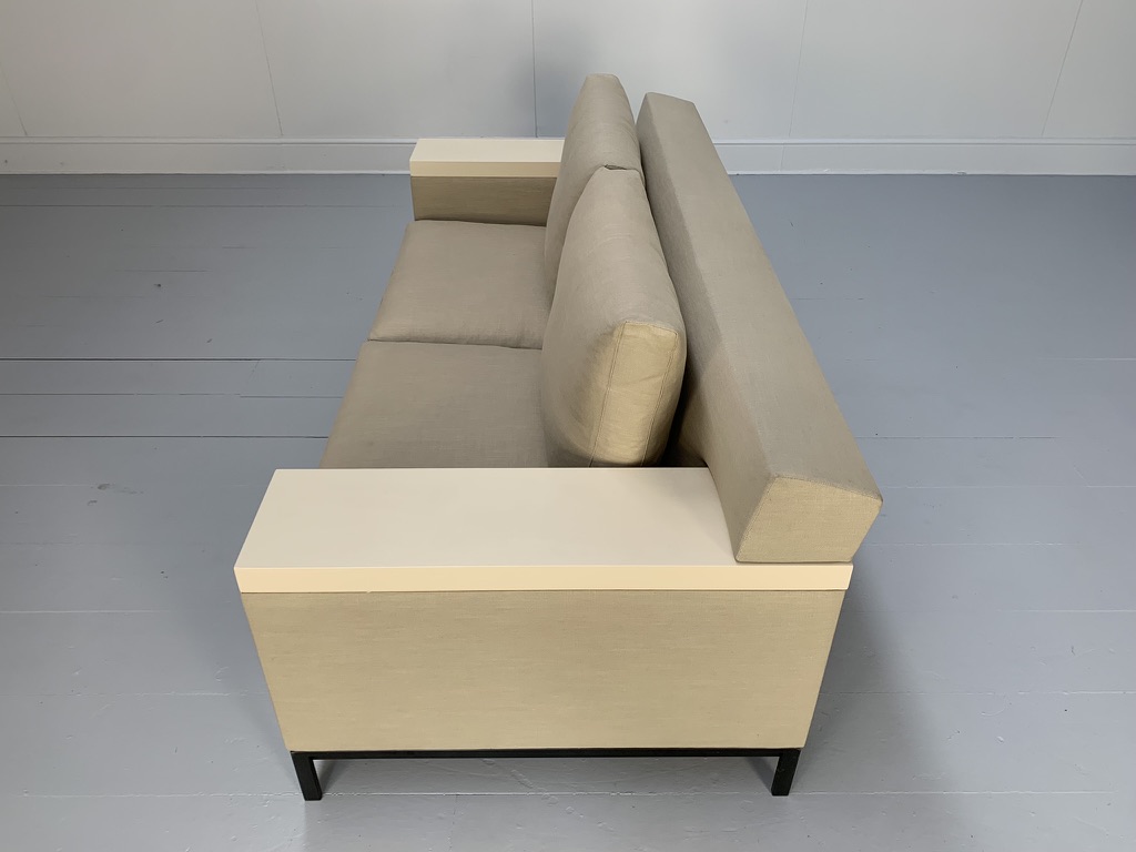 Christian Liaigre "Beluga" 2.5-Seat Sofa - In Linen Fabric - Image 9
