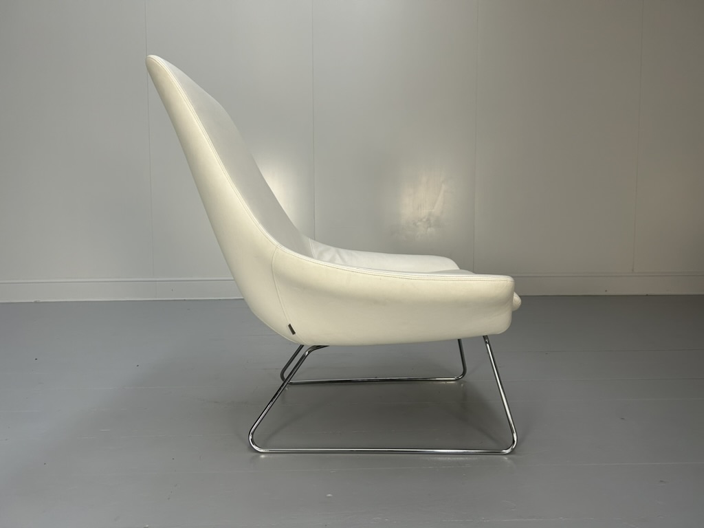 Walter Knoll "Flow" Armchair - In White Leather - Image 5