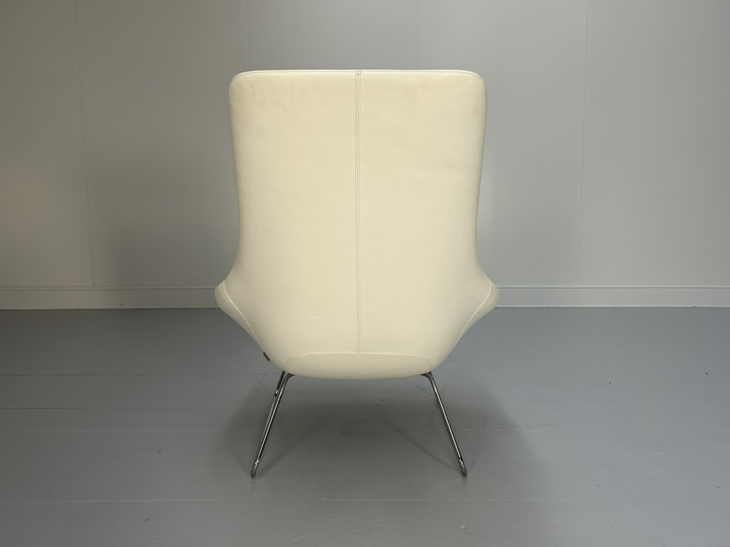 Walter Knoll "Flow" Armchair - In White Leather - Image 4