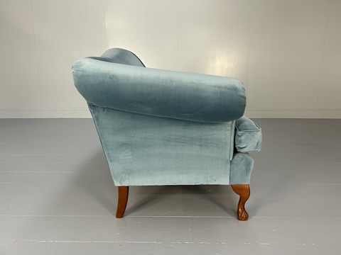 Wesley Barrell "Marlborough" 3-Seat Sofa - In Pale Blue Velvet - Image 5