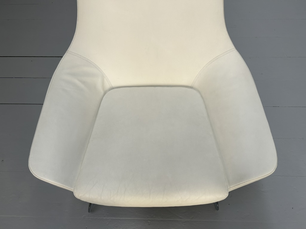 Walter Knoll "Flow" Armchair - In White Leather - Image 11