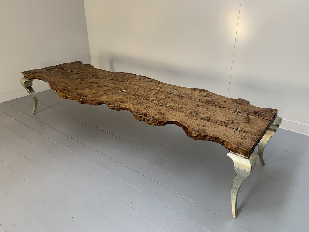 Bizzotto Italia "Sidney" Dining Office Meeting Table - In Solid Briar Wood
