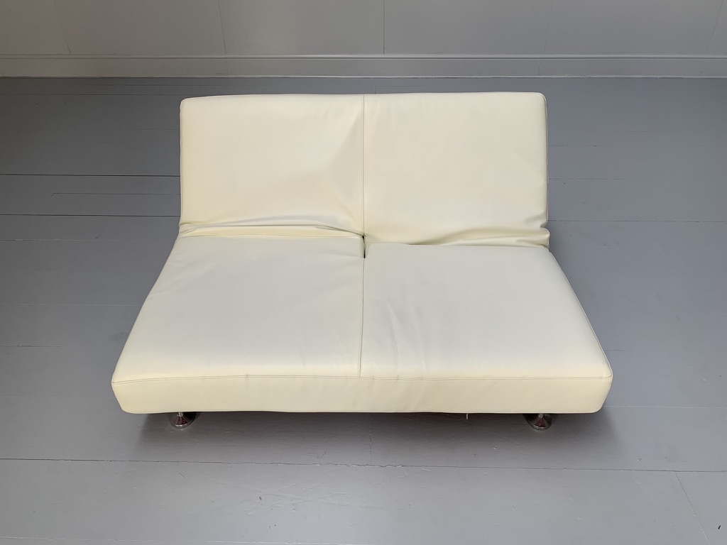 Edra "Damier" Multifunction Sofa Chaise - In White Leather - Image 6