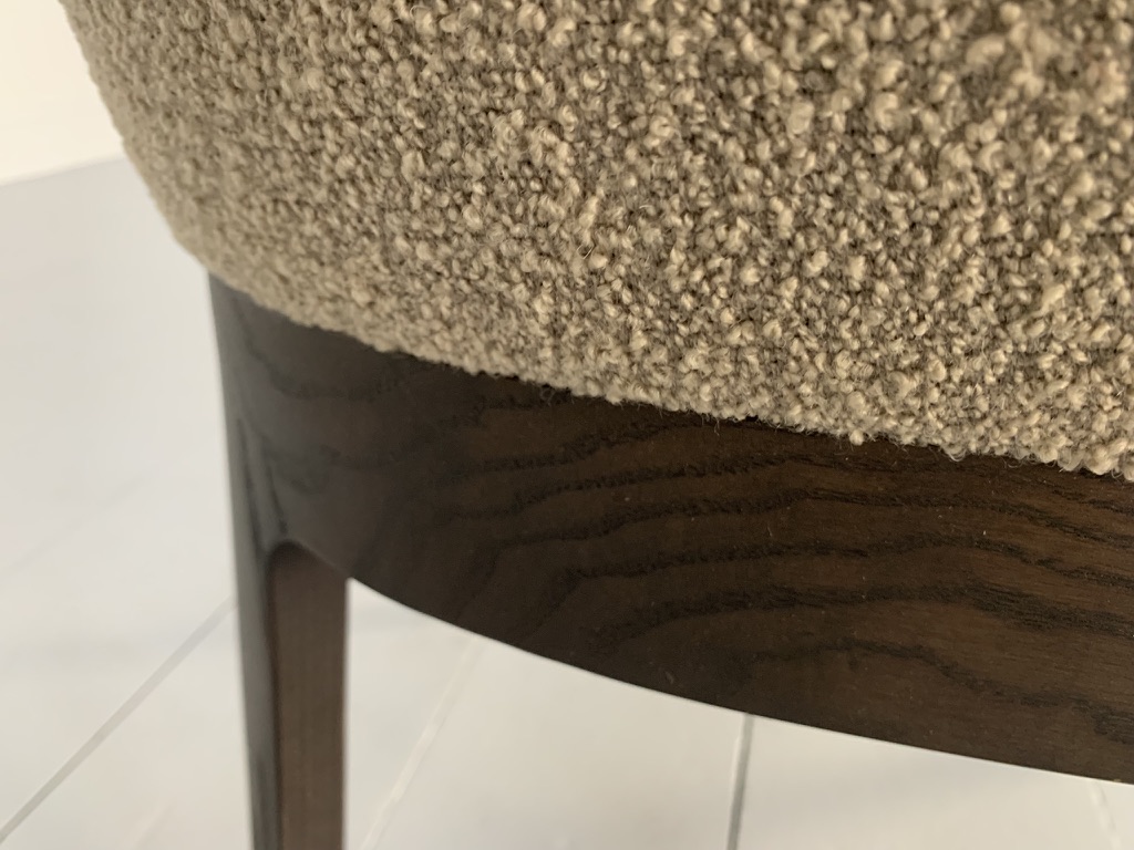 4 Molteni & C "Chelsea" Dining Chairs in Taupe "Boucle" Wool - Image 16
