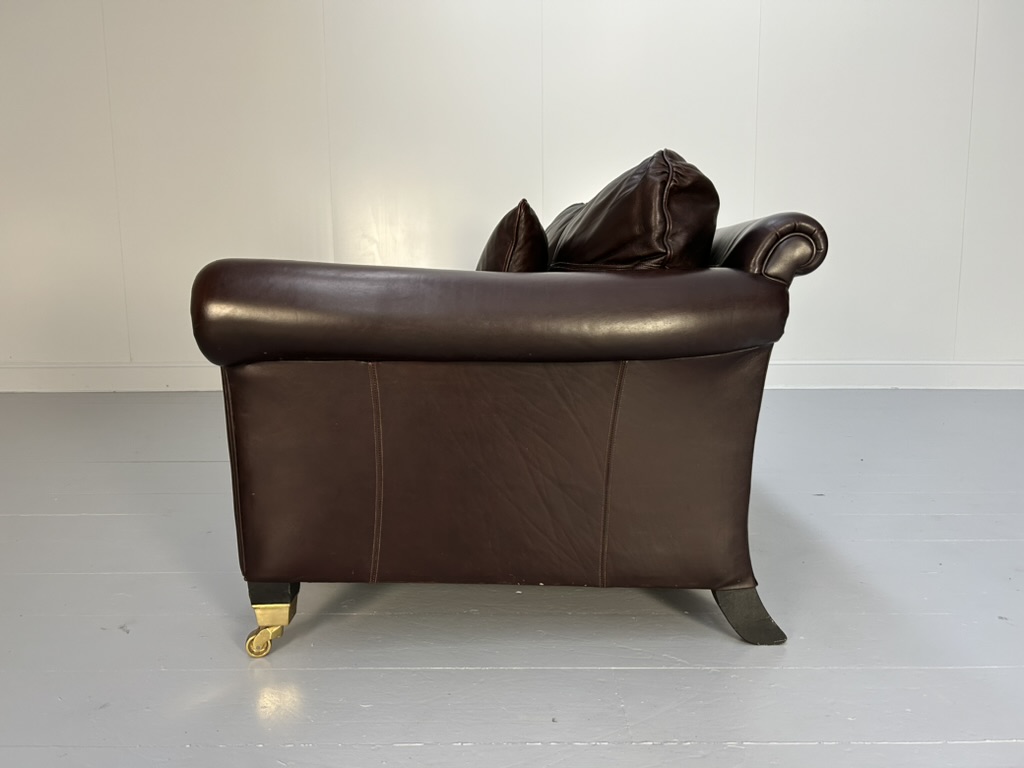 Duresta "New Plantation" 2.5-Seat Sofa - In Dark Brown Leather - Image 6
