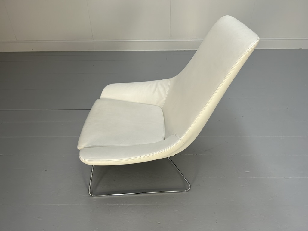 Walter Knoll "Flow" Armchair - In White Leather - Image 9