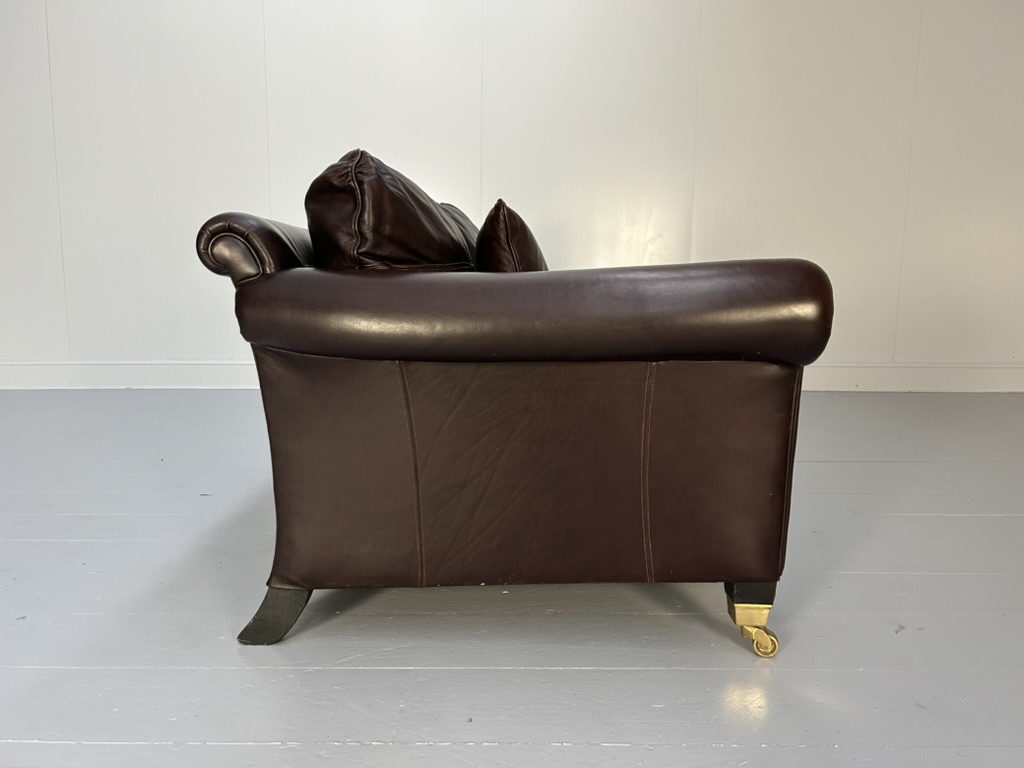 Duresta "New Plantation" 2.5-Seat Sofa - In Dark Brown Leather - Image 5