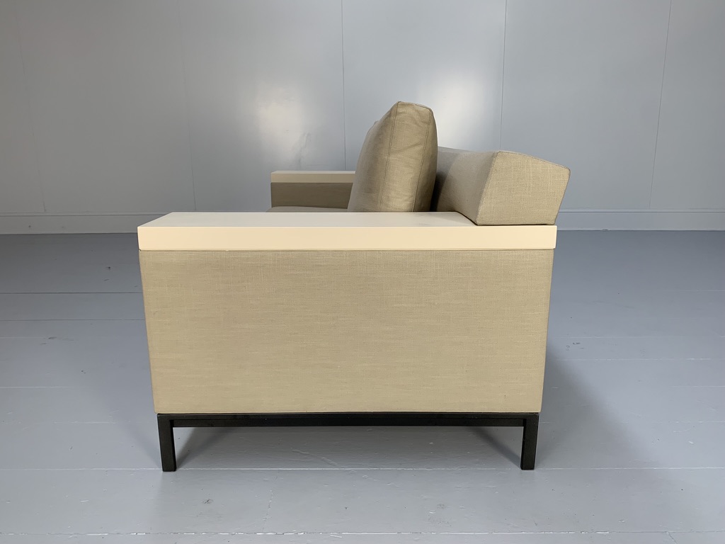 Christian Liaigre "Beluga" 2.5-Seat Sofa - In Linen Fabric - Image 5