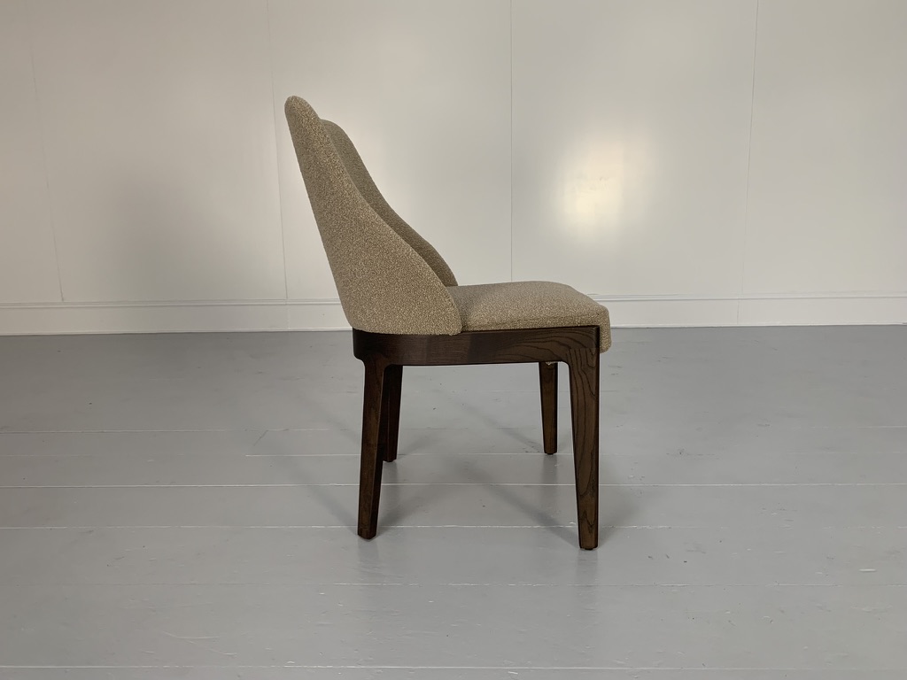 4 Molteni & C "Chelsea" Dining Chairs in Taupe "Boucle" Wool - Image 9