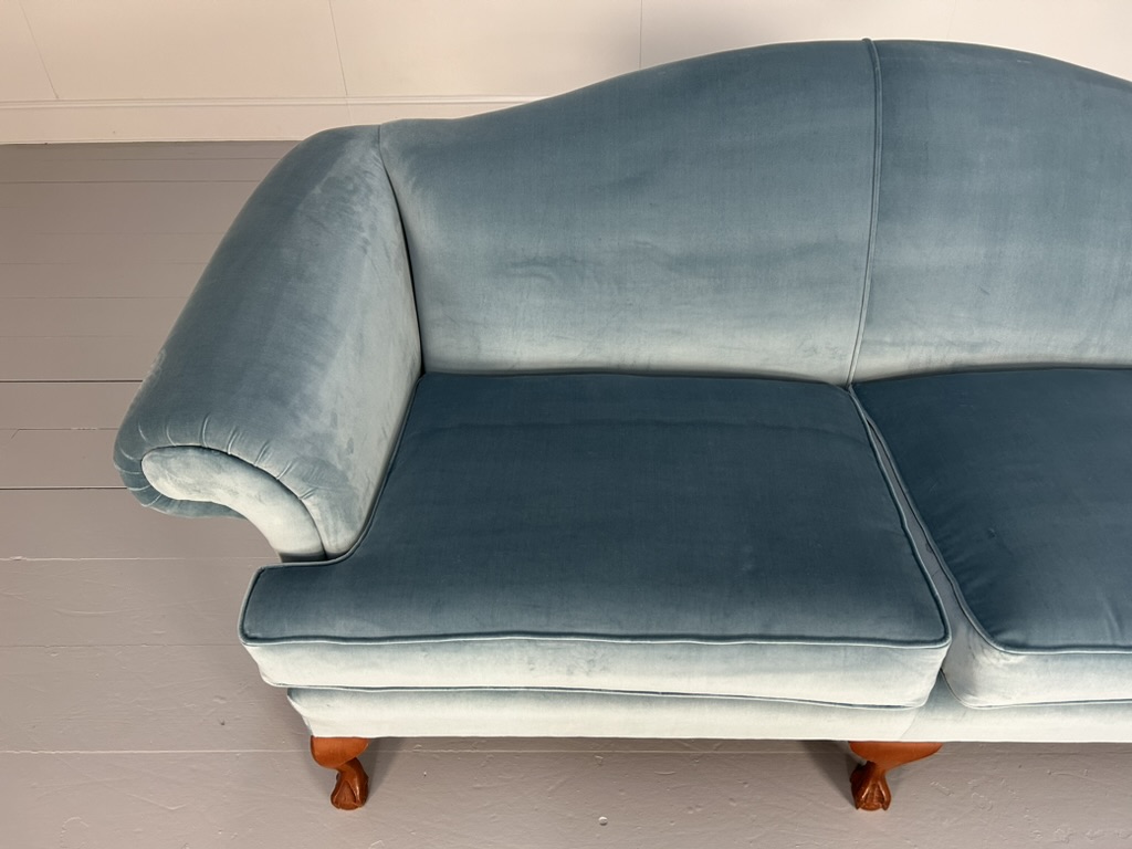 Wesley Barrell "Marlborough" 3-Seat Sofa - In Pale Blue Velvet - Image 10