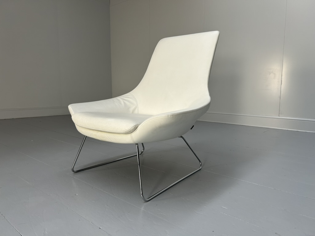 Walter Knoll "Flow" Armchair - In White Leather