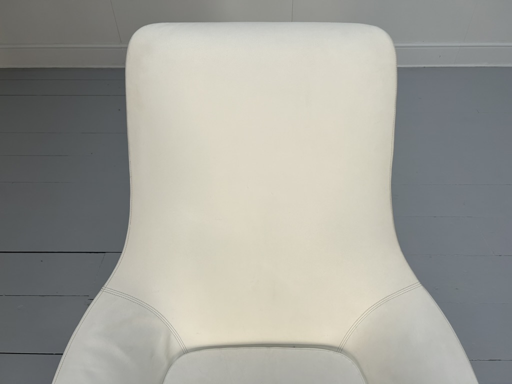 Walter Knoll "Flow" Armchair - In White Leather - Image 10
