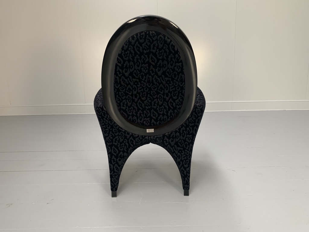 Fendi Casa Armchair - In Black Dark Grey Motif Fabric - Image 3