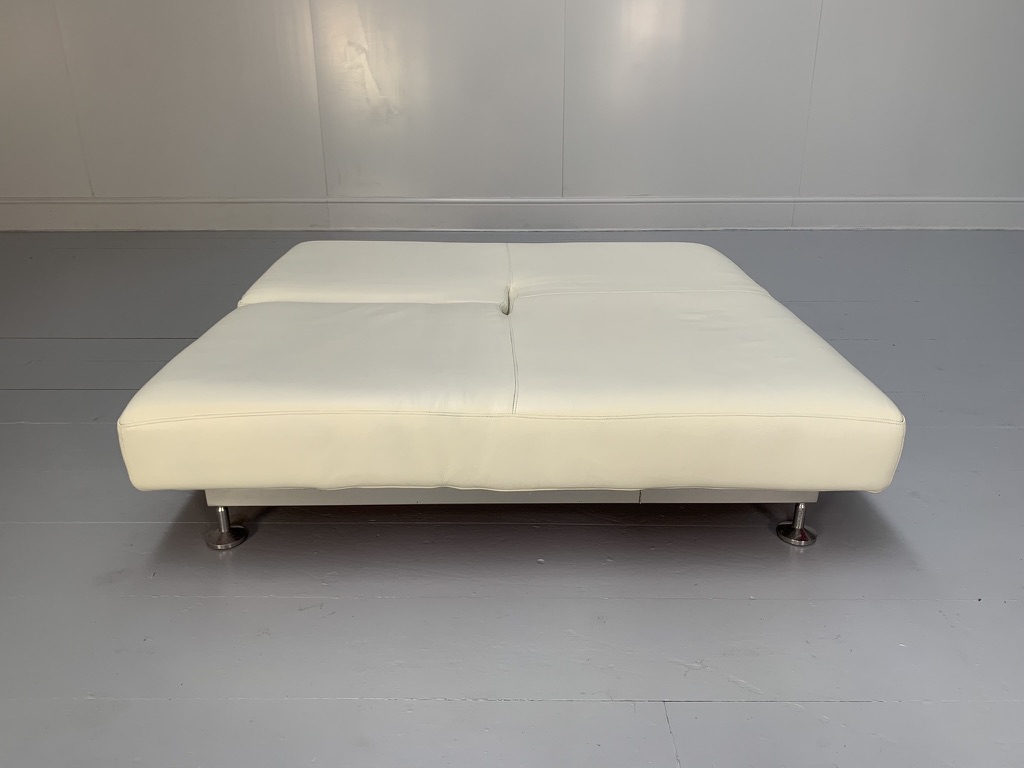 Edra "Damier" Multifunction Sofa Chaise - In White Leather - Image 9