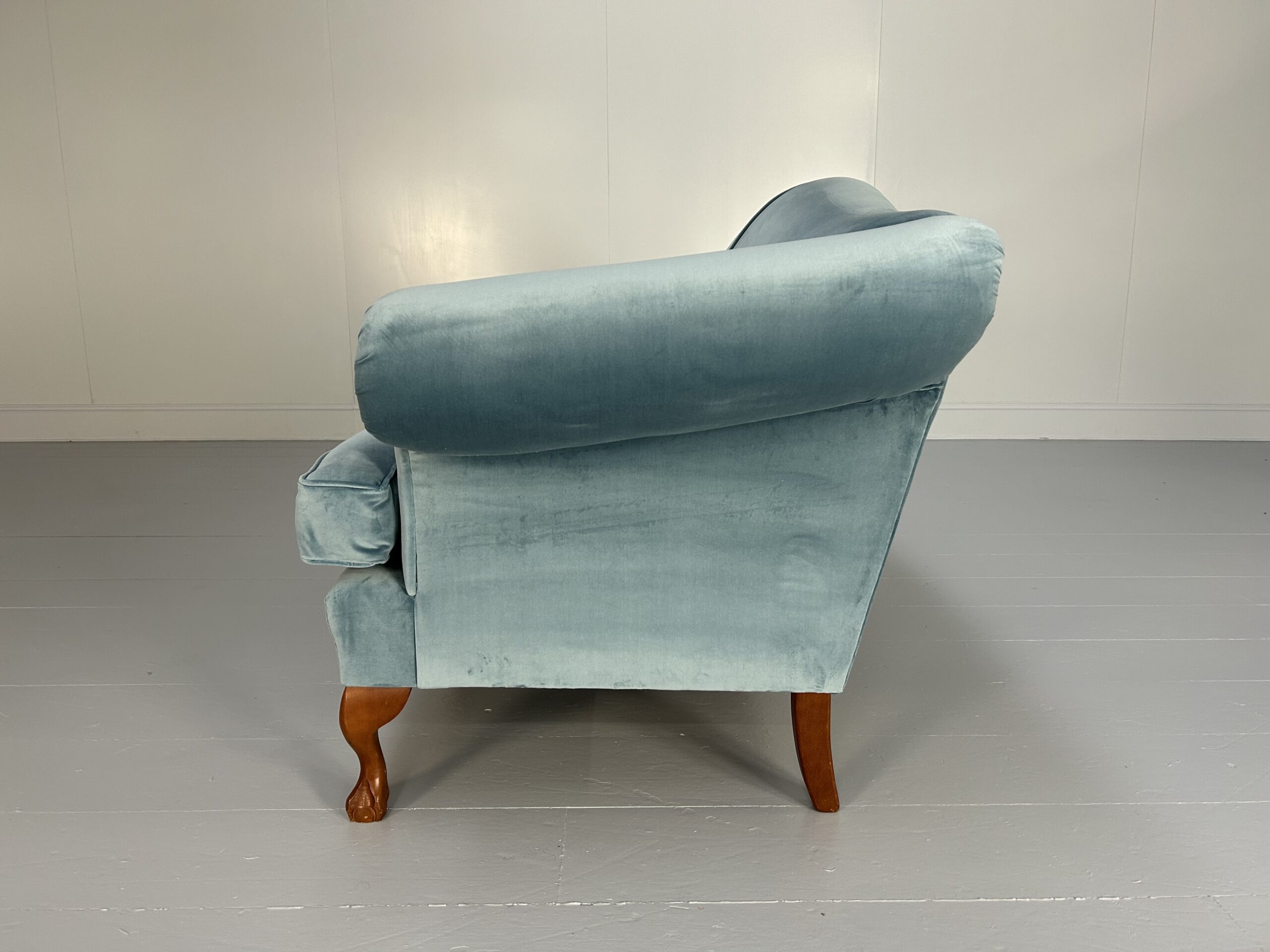 Wesley Barrell "Marlborough" 3-Seat Sofa - In Pale Blue Velvet - Image 6