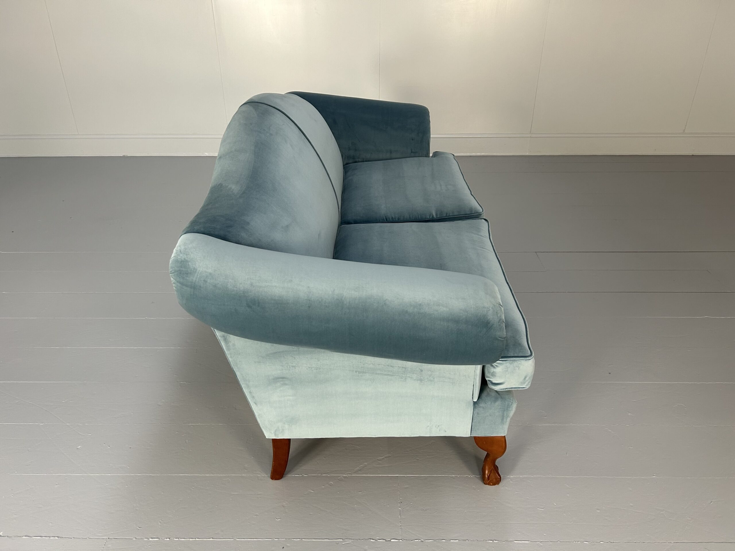 Wesley Barrell "Marlborough" 3-Seat Sofa - In Pale Blue Velvet - Image 8