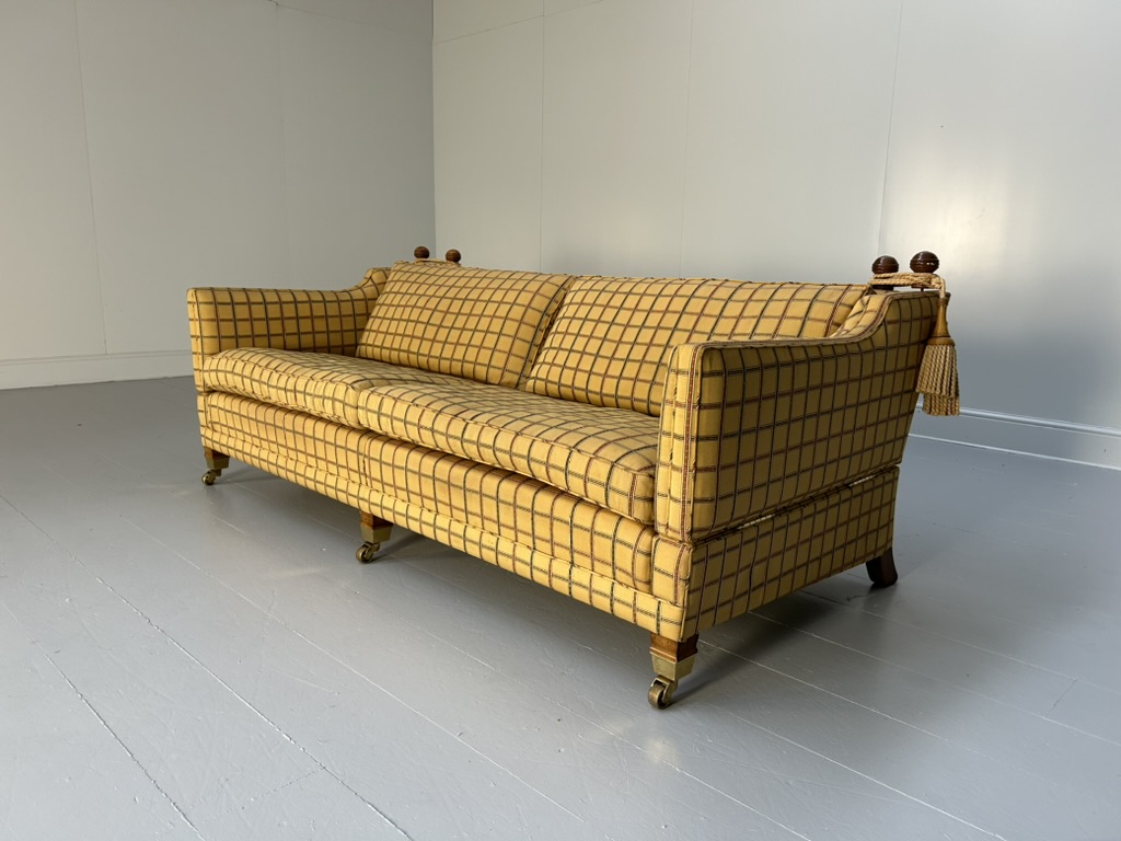 Duresta "Trafalgar" 3-Seat Sofa - In Gold Stripe Fabric