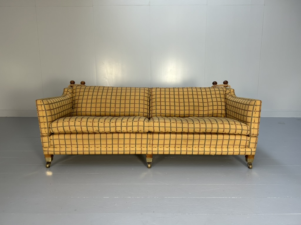 Duresta "Trafalgar" 3-Seat Sofa - In Gold Stripe Fabric - Image 3