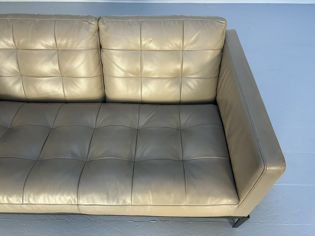 B&B Italia "AC Lounge ALG152" Compact Sofa - In Taupe "Gamma" Leather - Image 9